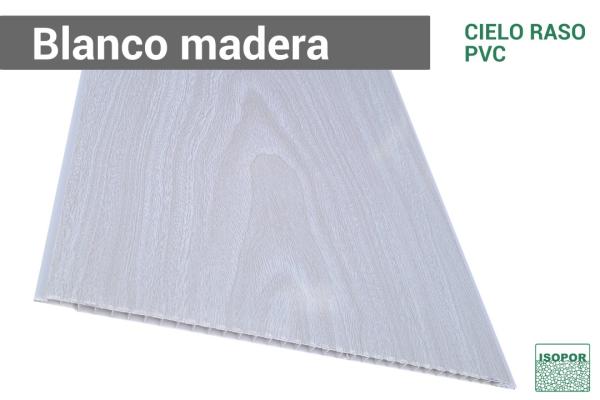 Plancha de PVC para cielorraso Blanco acanalado